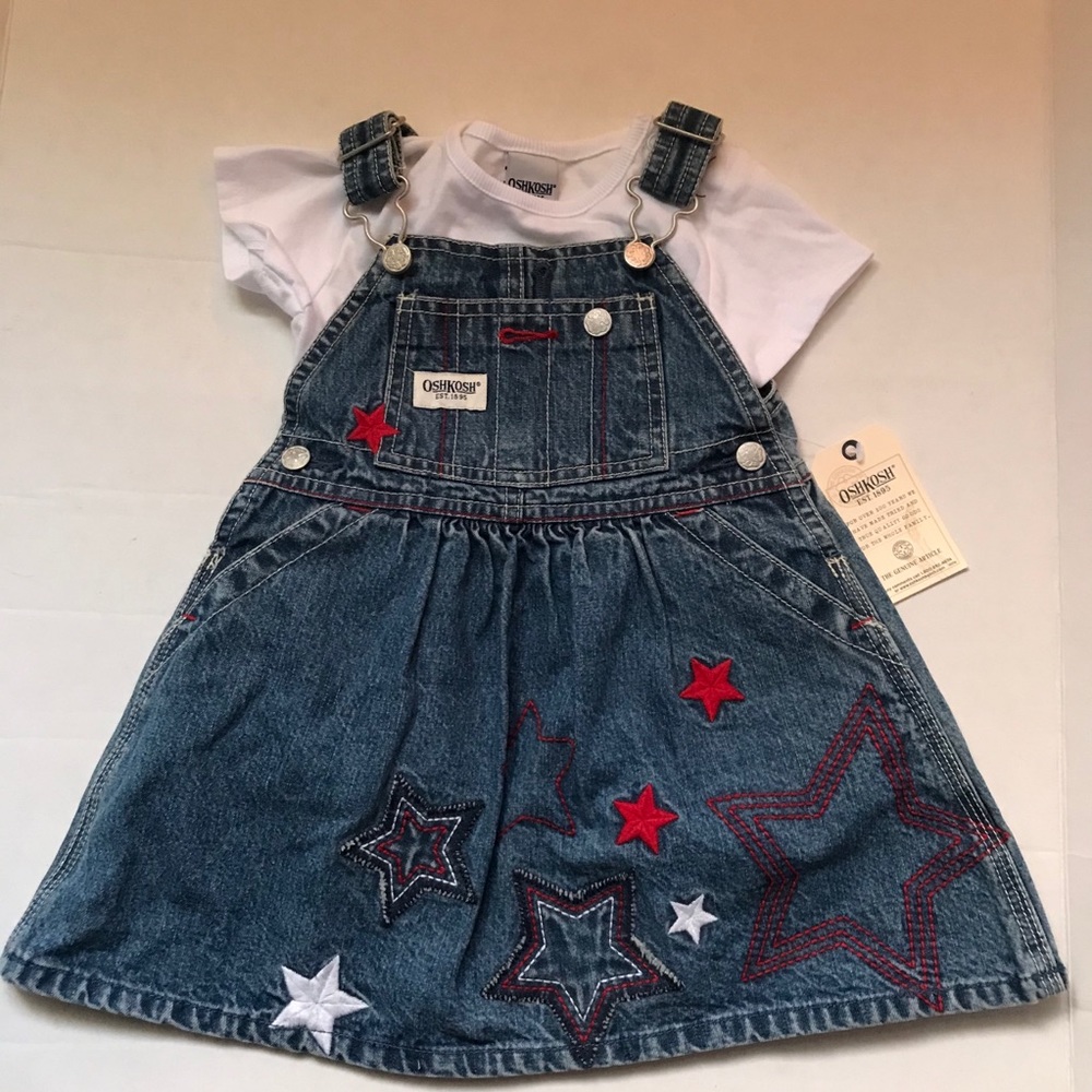 Oshkosh denim jumper. Two piece. Size 18 months